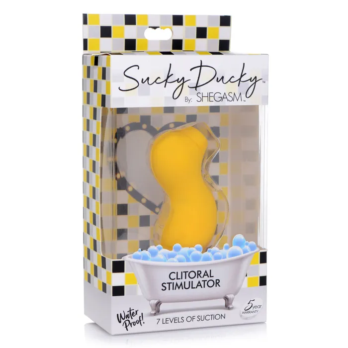 Female Sex Toys Sucky Ducky Silicone Clitoral Stimulator Yellow Shegasm