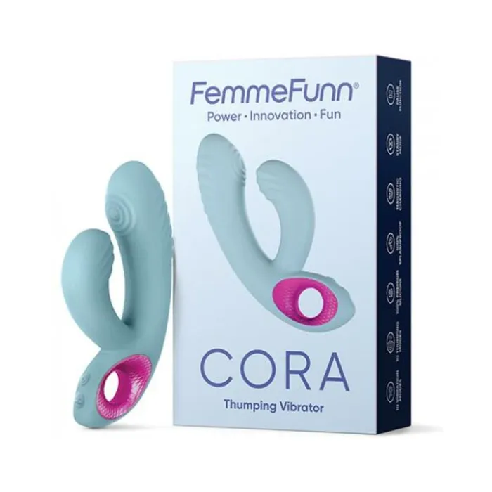 Femmefunn Cora Pulsating Vibrator Light Blue Vvole Vibrators