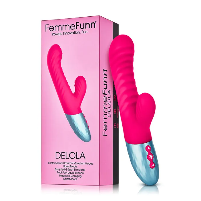 FemmeFunn Delola Rechargeable Silicone Dual Stimulation GSpot Vibrator Pink Vvole Female Sex Toys FemmeFunn Delola Rechargeable Silicone Dual Stimulation GSpot Vibrator Pink Vvole Female Sex Toys