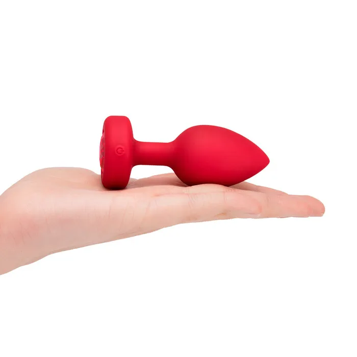 Its the Bomb Anal BVibe Vibrating Heart Butt Plugs w Remote MedLg Scarlet Ruby