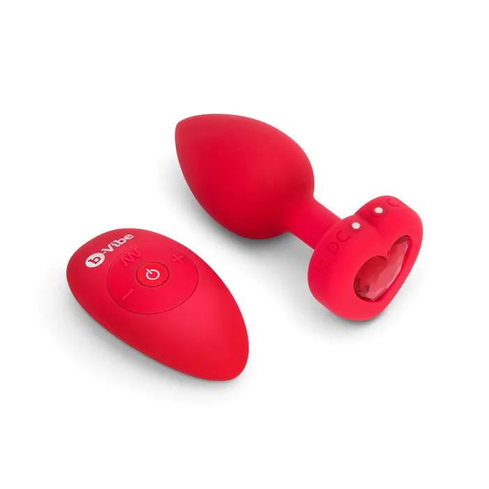 Its the Bomb Anal BVibe Vibrating Heart Butt Plugs w Remote MedLg Scarlet Ruby