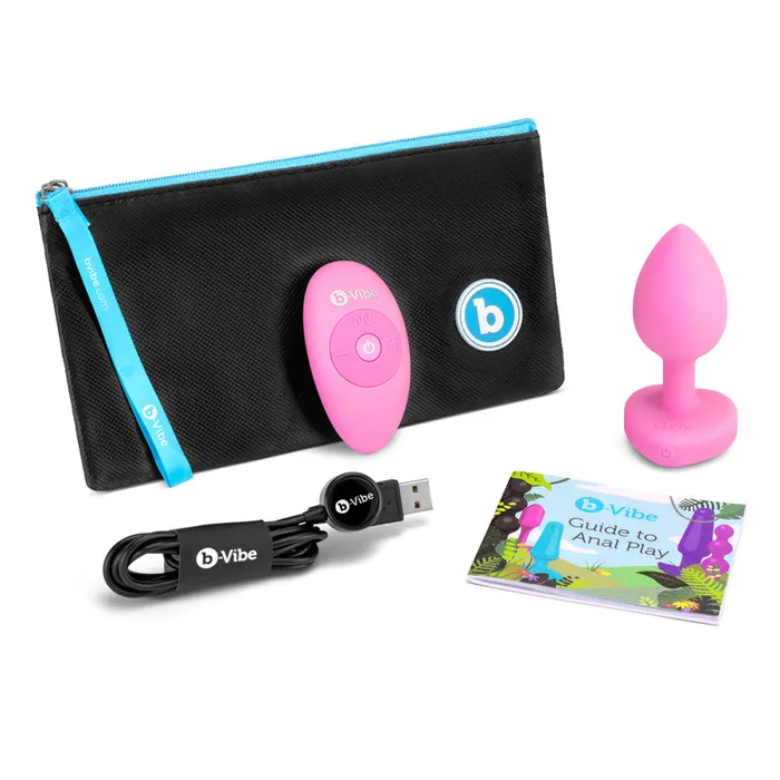 Its the Bomb Anal BVibe Vibrating Heart Butt Plugs w Remote MedLg Scarlet Ruby