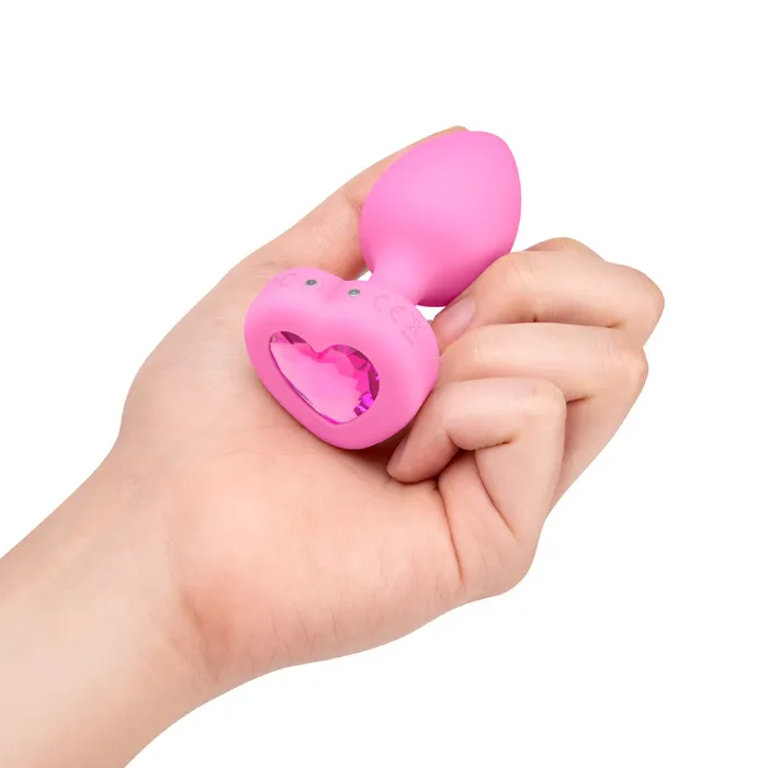 Its the Bomb Anal BVibe Vibrating Heart Butt Plugs w Remote MedLg Scarlet Ruby
