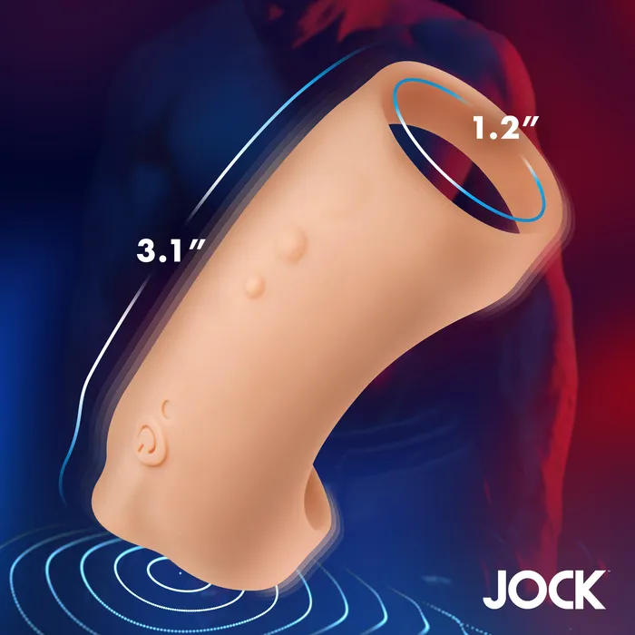 Jock Male Sex Toys Vibrating Silicone Penis Sleeve Light