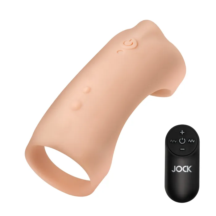 Jock Male Sex Toys Vibrating Silicone Penis Sleeve Light