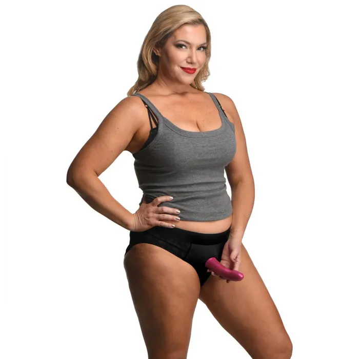 Lace Envy 3XL Crotchless Panty Harness Black Strap U Female Sex Toys