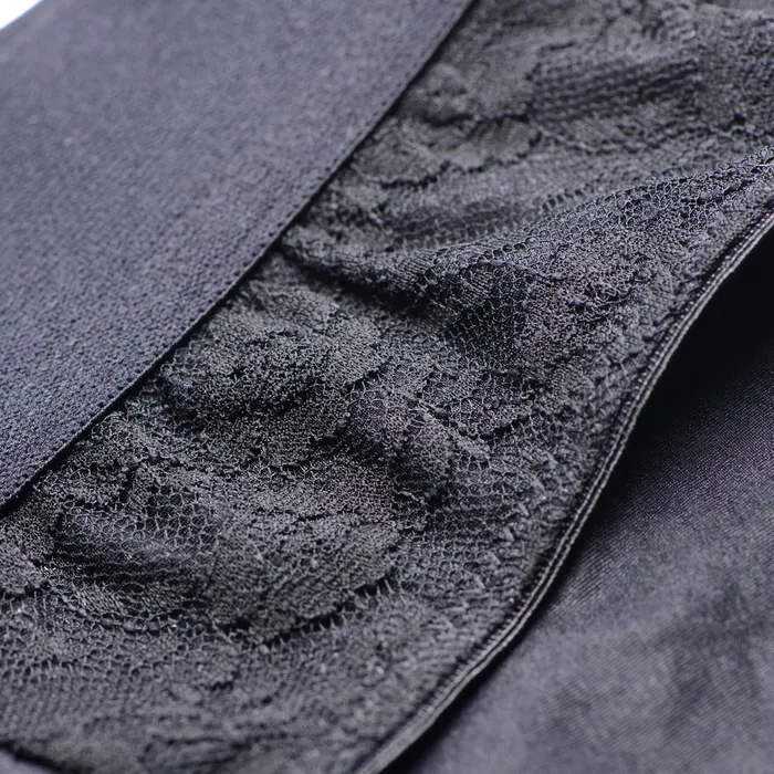 Lace Envy 3XL Crotchless Panty Harness Black Strap U Female Sex Toys