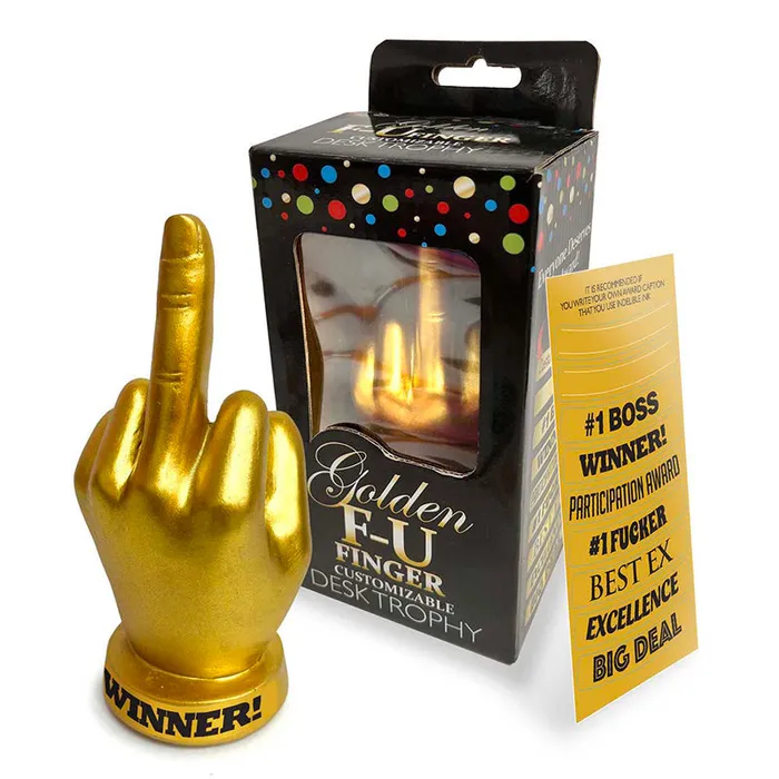 Little Genie Productions Golden FU Finger Trophy Female Sex Toys
