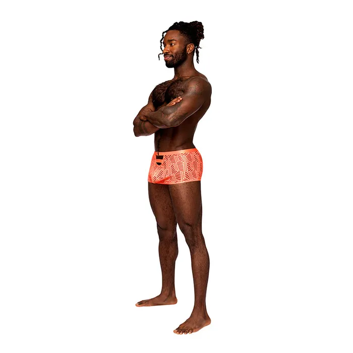 Male Sex Toys Male Power Male Power Rude Awakening Cheeky Cutout Short Neon Orange L