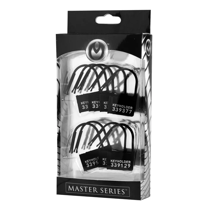 Male Sex Toys Master Series Keyholder 10 Pack Numbered Plastic Chastity Locks