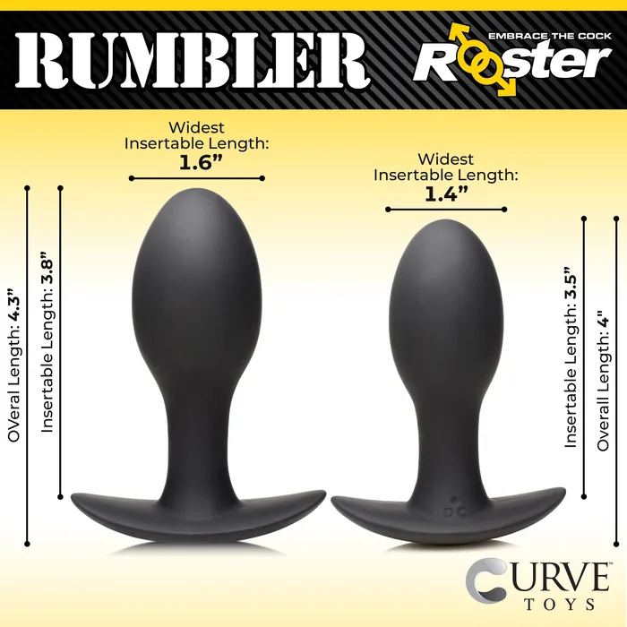 Male Sex Toys Rooster Rumbler Vibrating Silicone Butt Plug Large