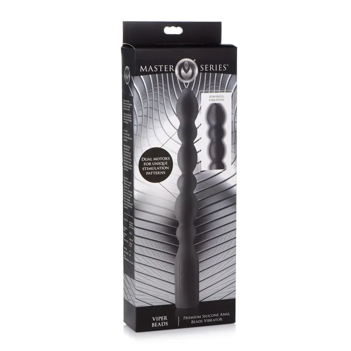 Master Series Viper Anal Beads Silicone Dual Motor Vibrator Anal