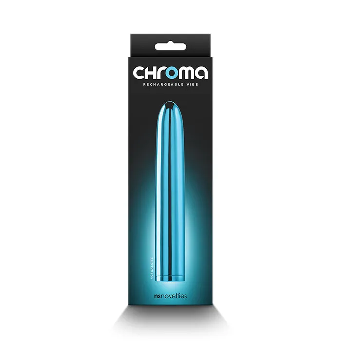 New Sensations Novelties Inc Vibrators Chroma Rechargeable Vibe 7 in Teal