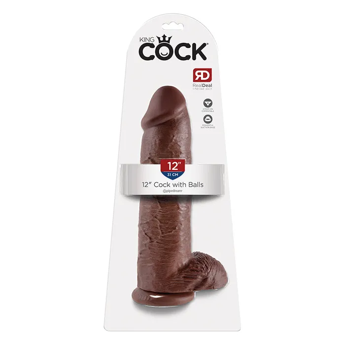 Pipedream Female Sex Toys Pipedream King Cock 12 in Cock With Balls Realistic Suction Cup Dildo Brown Pipedream Female Sex Toys Pipedream King Cock 12 in Cock With Balls Realistic Suction Cup Dildo Brown