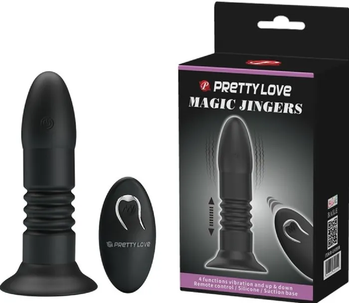 Rechargeable Magic Jingers Black Pretty Love Anal