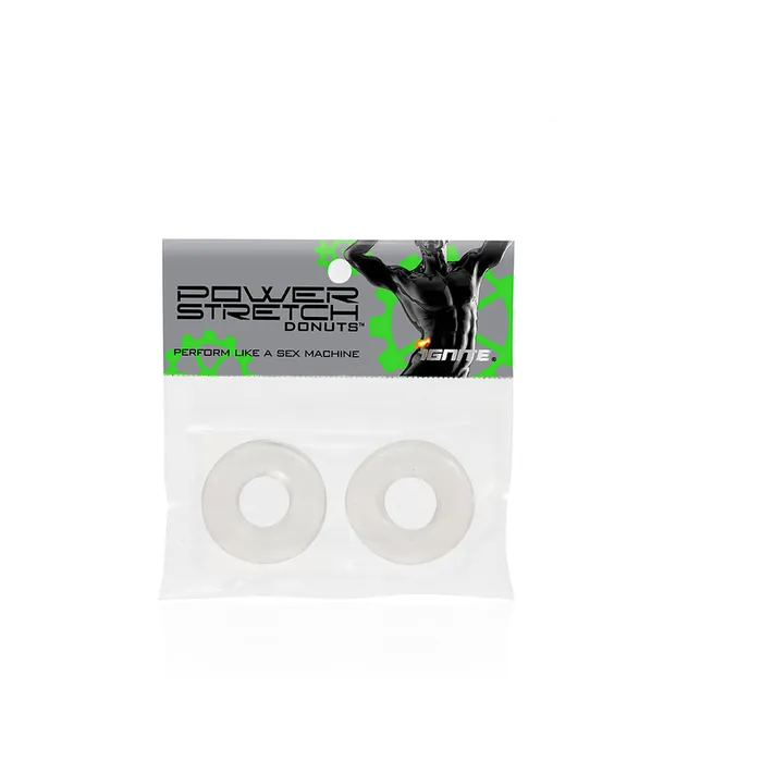SI Novelties Anal Thick Power Stretch Donuts 2 Pack Clear