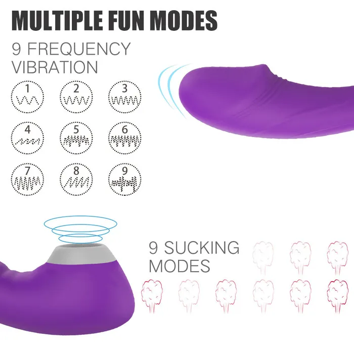 YoYoLemon YoYoLemon Remote Control Sucking Vibrator for Women with Vagina G Spot Clitoral and Breast Sucking Adult Sex Toys Purple Female Sex Toys