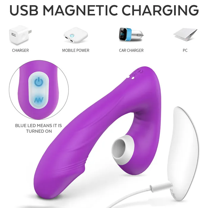 YoYoLemon YoYoLemon Remote Control Sucking Vibrator for Women with Vagina G Spot Clitoral and Breast Sucking Adult Sex Toys Purple Female Sex Toys