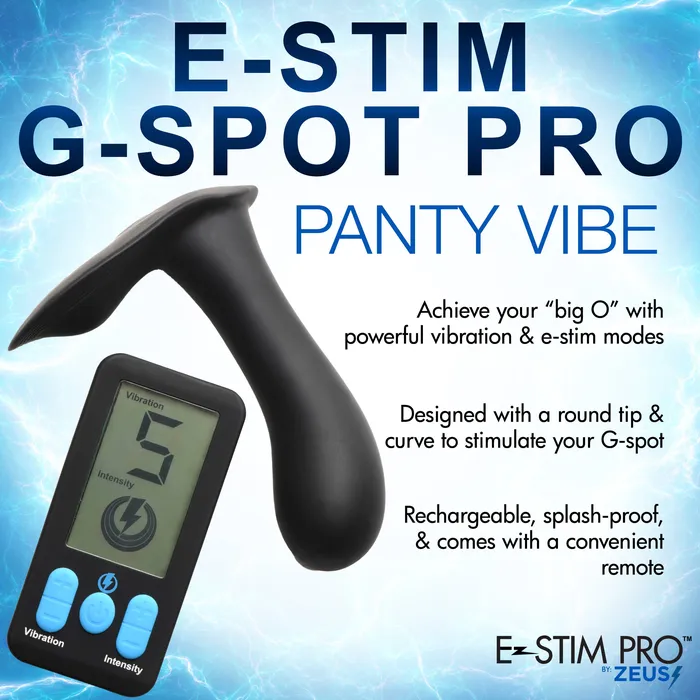Zeus Electrosex Female Sex Toys EStim Pro GSpot Panty Vibe with Remote Control