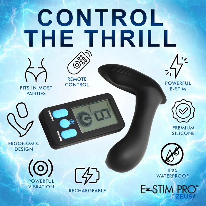 Zeus Electrosex Female Sex Toys EStim Pro GSpot Panty Vibe with Remote Control