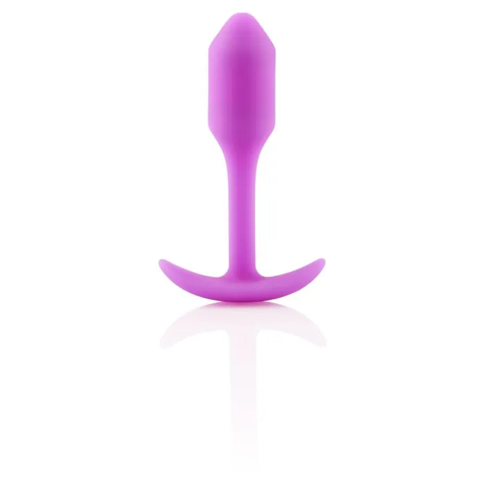 Anal bVibe Snug Plug 1 Weighted Silicone Butt Plug Fucshia bVibe