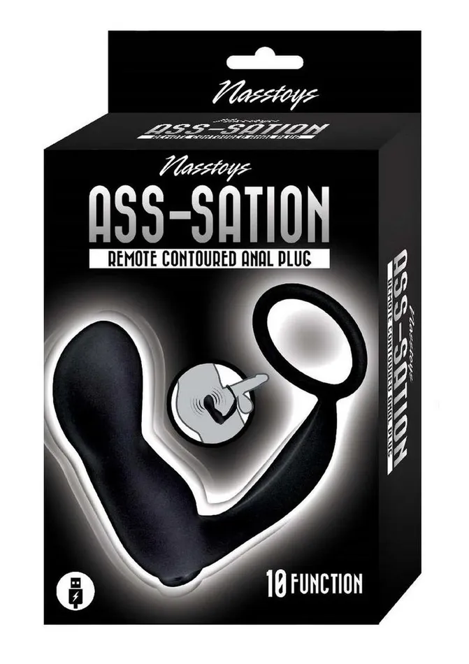 AssSation Anal AssSation Remote Controlled Contoured Rechargeable Silicone Anal Plug