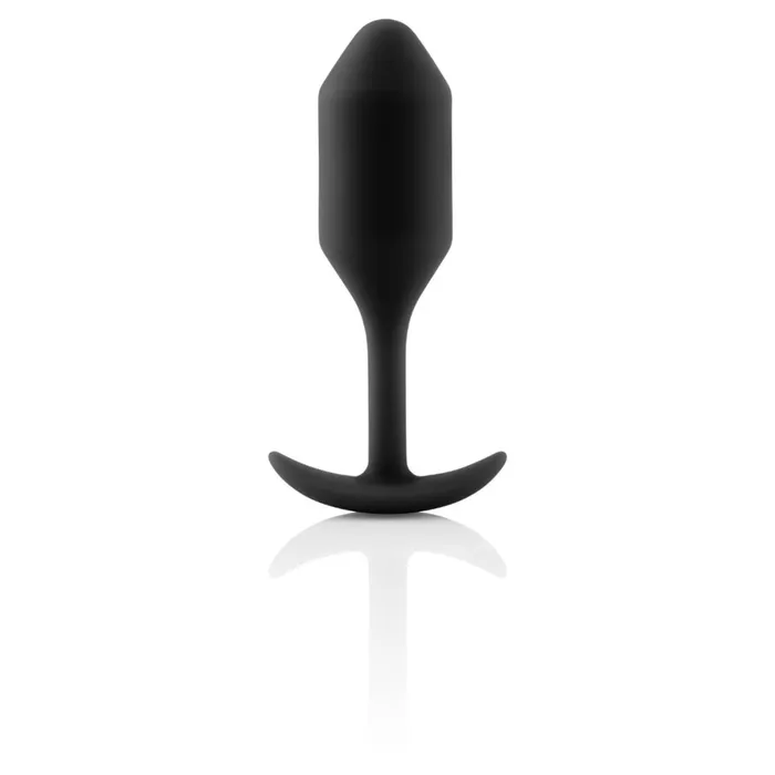 bVibe Anal bVibe Snug Plug 2 Weighted Silicone Butt Plug Black
