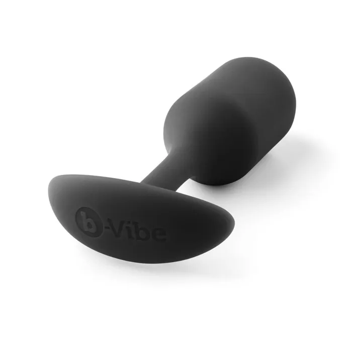 bVibe Anal bVibe Snug Plug 2 Weighted Silicone Butt Plug Black