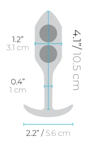 bVibe Anal bVibe Snug Plug 2 Weighted Silicone Butt Plug Black