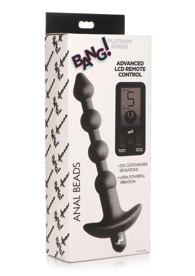 Bang 25x Rechargeable Silicone Anal Beads with Remote Control BANG Male Sex Toys