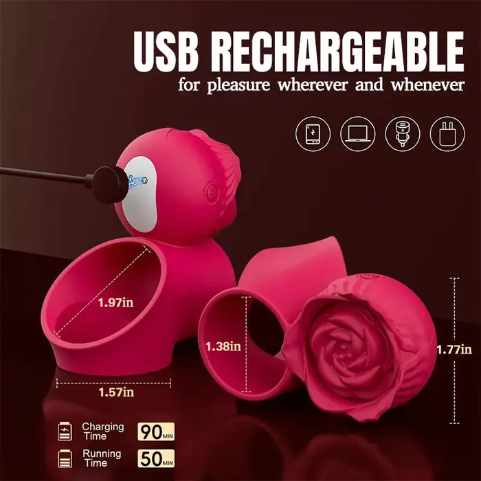 Couples Inyarose Couples Share Rose Vibrating Cock Ring
