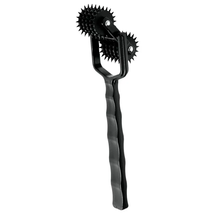 Dildos Master Series Master Series Transfix 10 Reel Dual Pinwheel Black