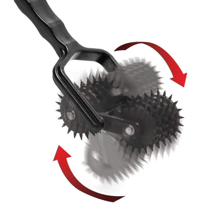 Dildos Master Series Master Series Transfix 10 Reel Dual Pinwheel Black