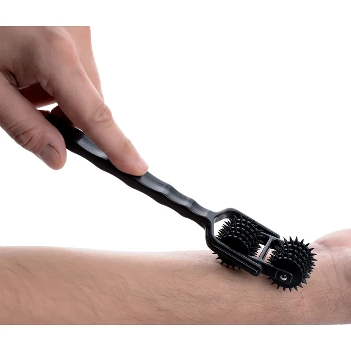 Dildos Master Series Master Series Transfix 10 Reel Dual Pinwheel Black