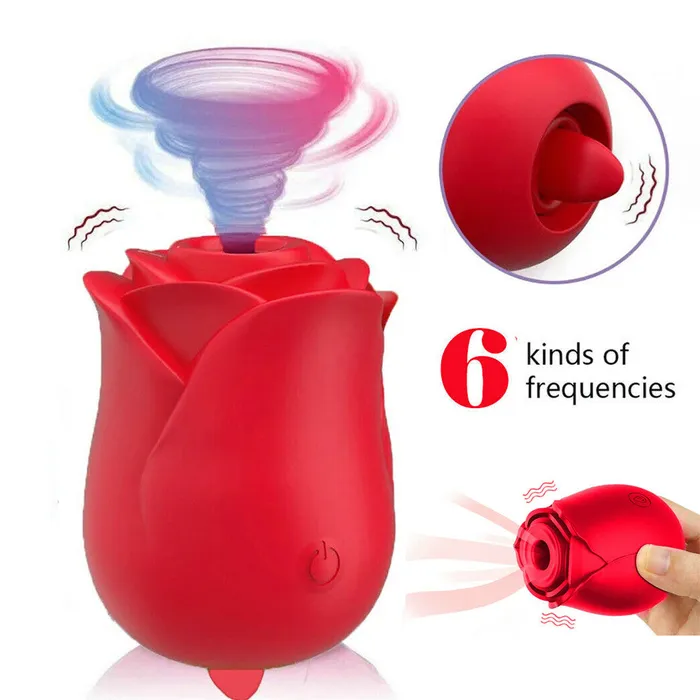Earlypeach Female Sex Toys Silicone Rose Clitoral Suction Vibrator Sex Toys