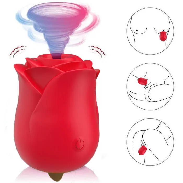 Earlypeach Female Sex Toys Silicone Rose Clitoral Suction Vibrator Sex Toys