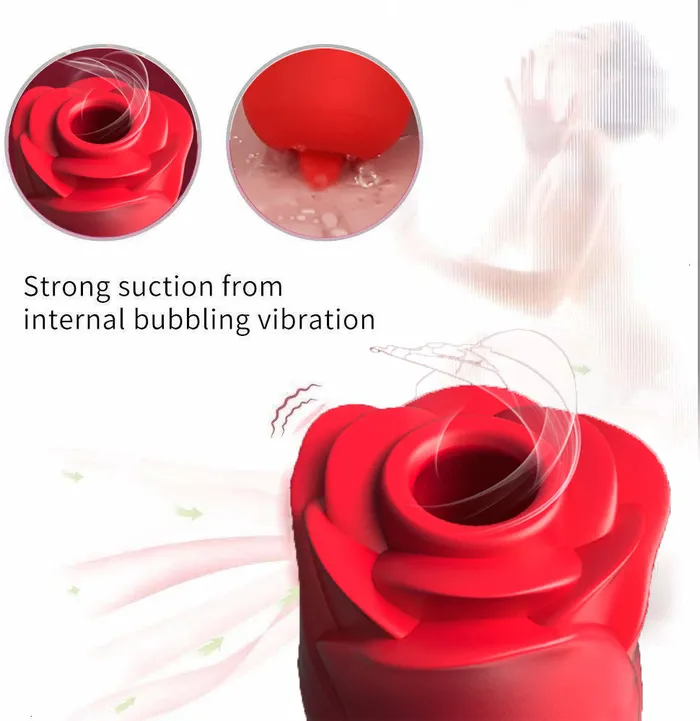 Earlypeach Female Sex Toys Silicone Rose Clitoral Suction Vibrator Sex Toys