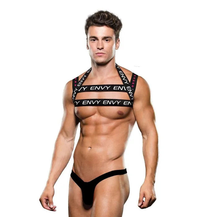 Envy Anal Envy Logo Chest Harness Black White