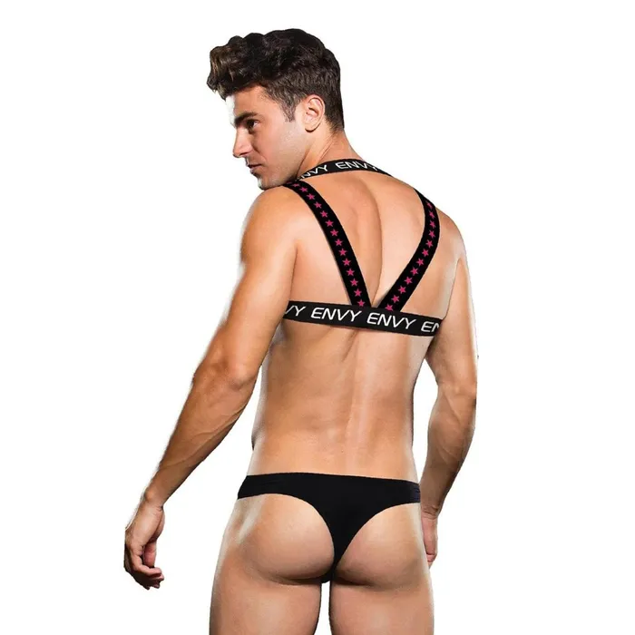 Envy Anal Envy Logo Chest Harness Black White