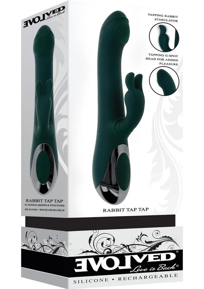 Evolved Female Sex Toys Rabbit Tap Tap Rechargeable Silicone Dual Vibrator