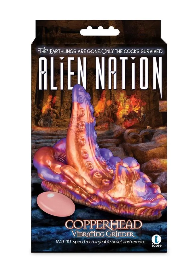 Female Sex Toys Alien Nation Alien Nation Copperhead Rechargeable Silicone Vibrating Grinder with Remote Control