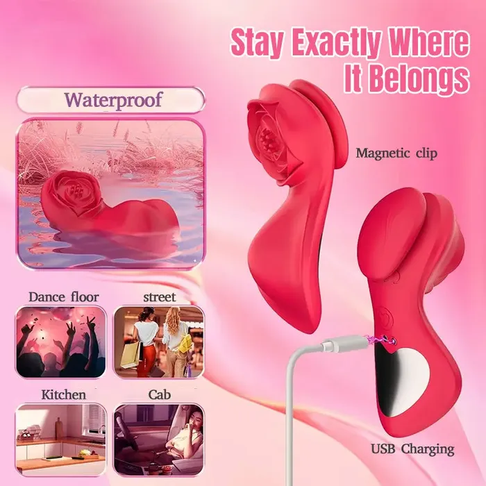 Female Sex Toys Inyarose Rose Panty Vibrator Discreet Pleasure OntheGo