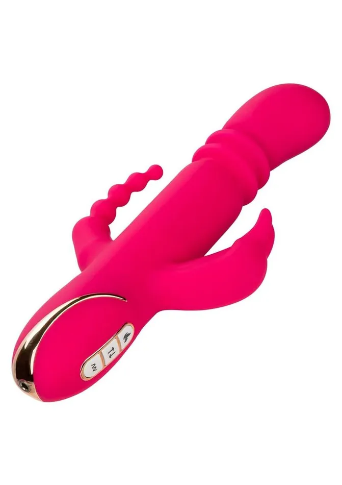 Female Sex Toys Jack Rabbit Signature Heated Rechargeable Silicone Triple Fantasy Rabbit Vibrator Jack Rabbit