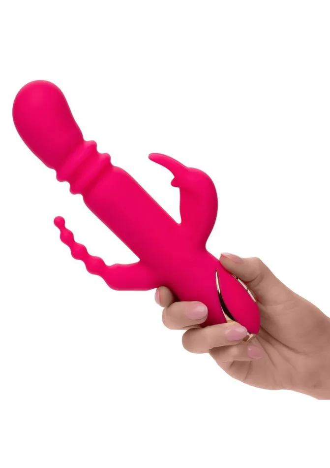 Female Sex Toys Jack Rabbit Signature Heated Rechargeable Silicone Triple Fantasy Rabbit Vibrator Jack Rabbit