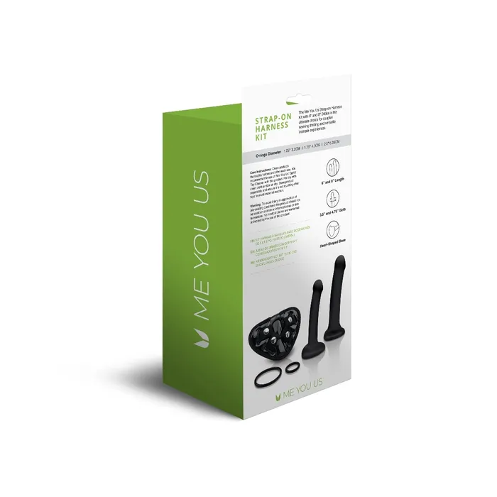 Female Sex Toys Me You Us Me You Us StrapOn Harness Kit With Dildos Black