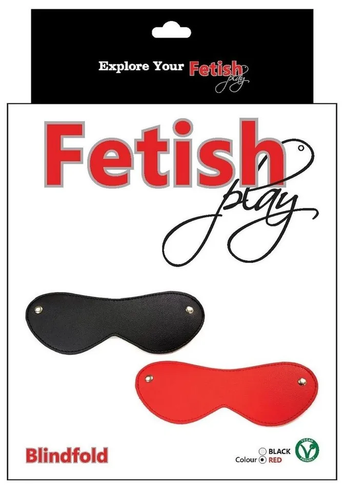 Fetish Play Blindfold Vegan Leather Rouge Couples