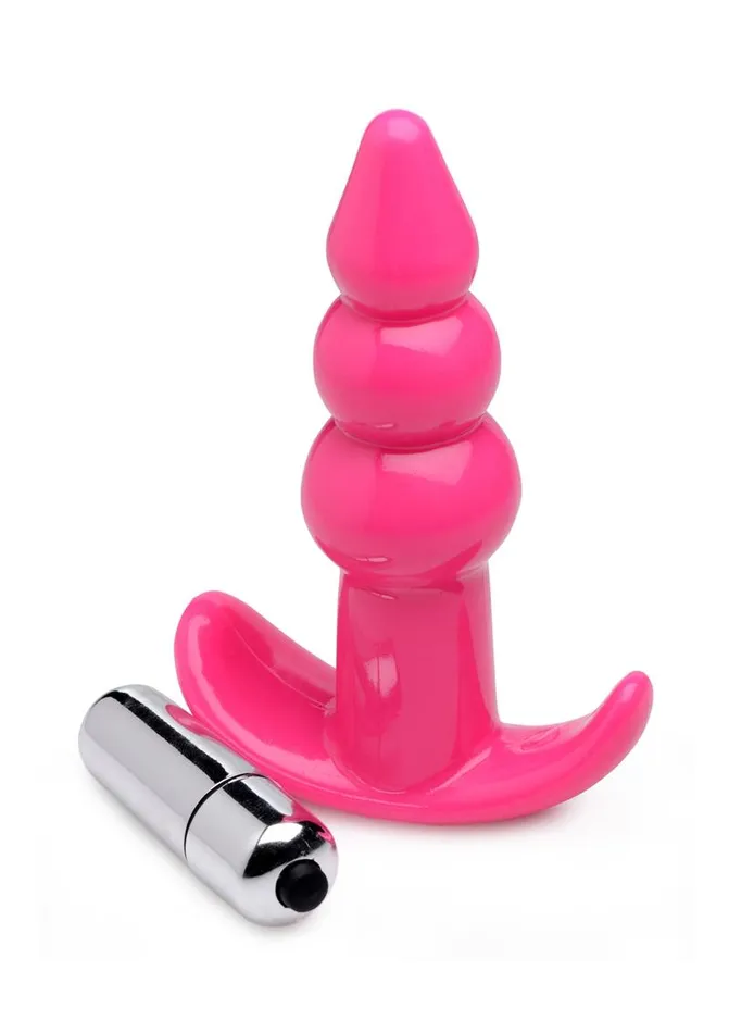 Frisky Bubbling Pink Ribbed Anal Plug Frisky Male Sex Toys