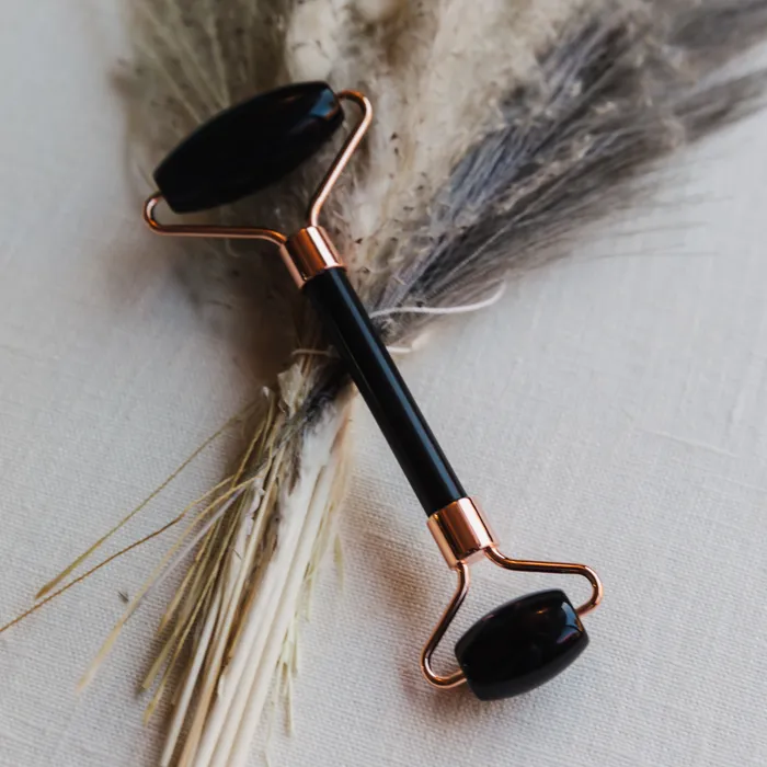 Gemstone Yoni Dildos Obsidian Facial Roller Double Sided