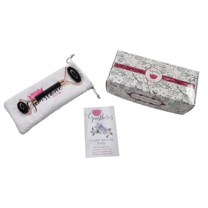 Gemstone Yoni Dildos Obsidian Facial Roller Double Sided Gemstone Yoni Dildos Obsidian Facial Roller Double Sided
