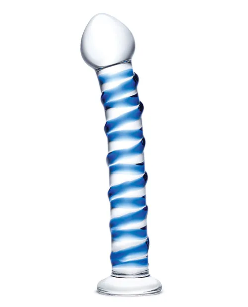 Glas Spiral Glass Dildo Blue Open Desires Dildos